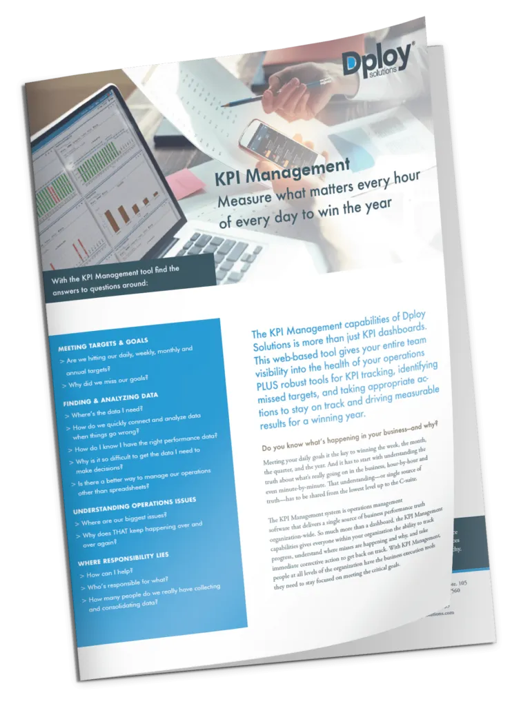 KPI Management info sheet